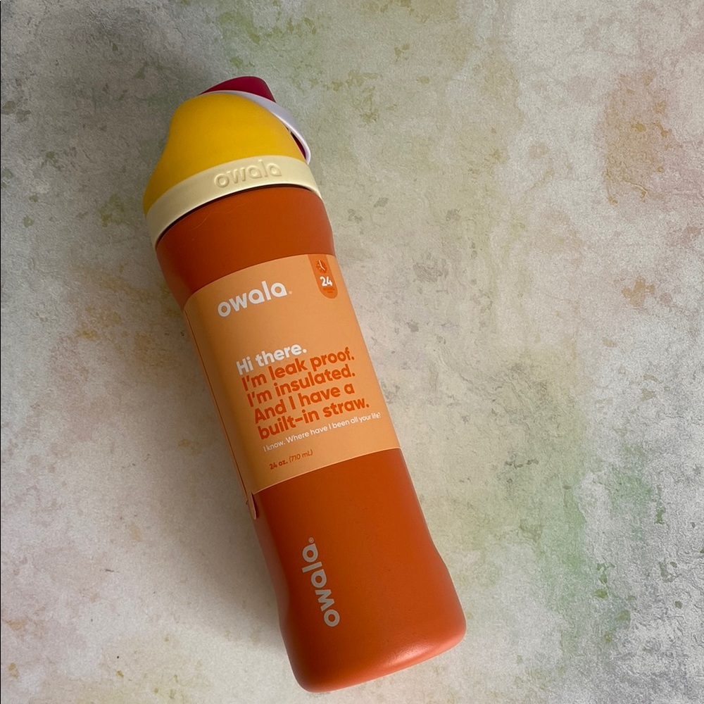 Owala Free Sip orange Citrus Crush NEW Stainless Steel Water Bottle 24oz